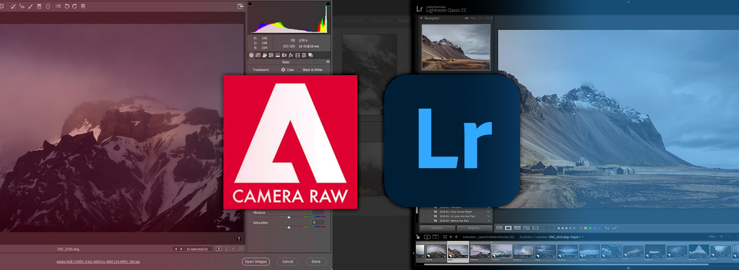 What is the difference between Adobe Camera RAW and Lightroom