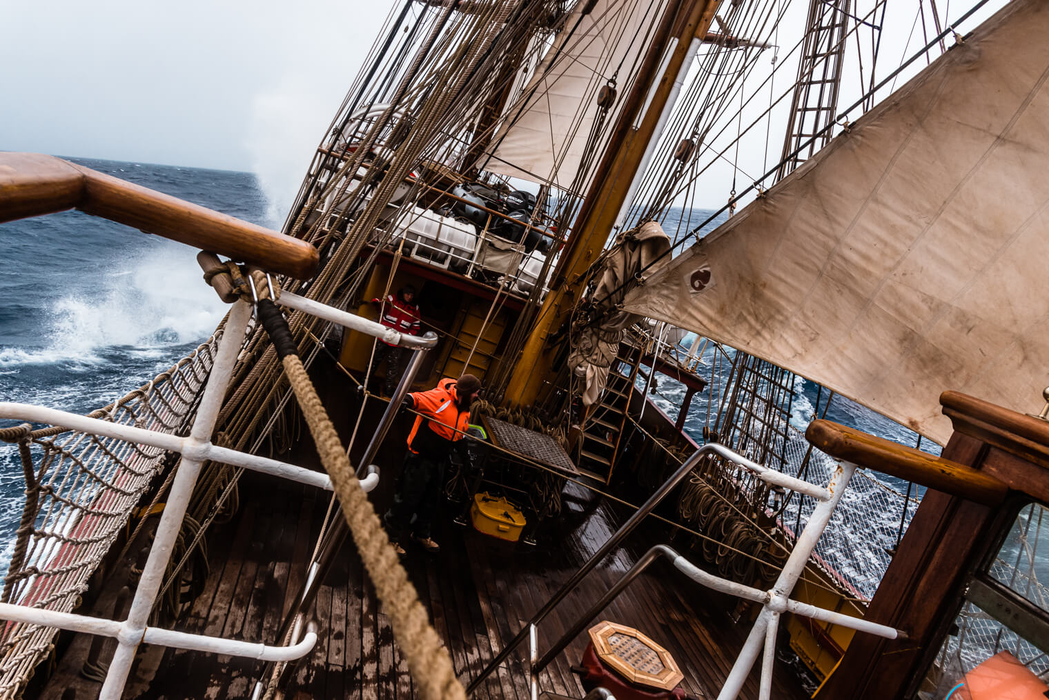 The Bark Europa crossing the Drake Passage
