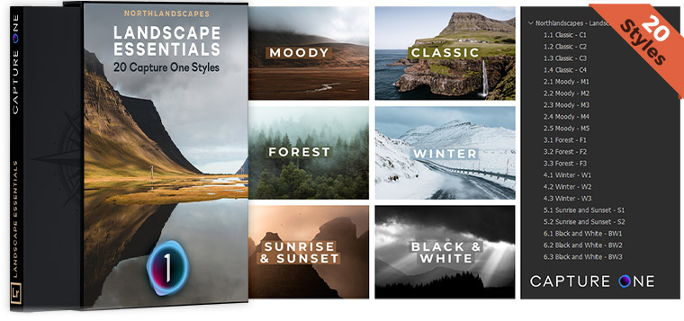 Essential Collection: 20 Capture One Styles for Landscape Photography