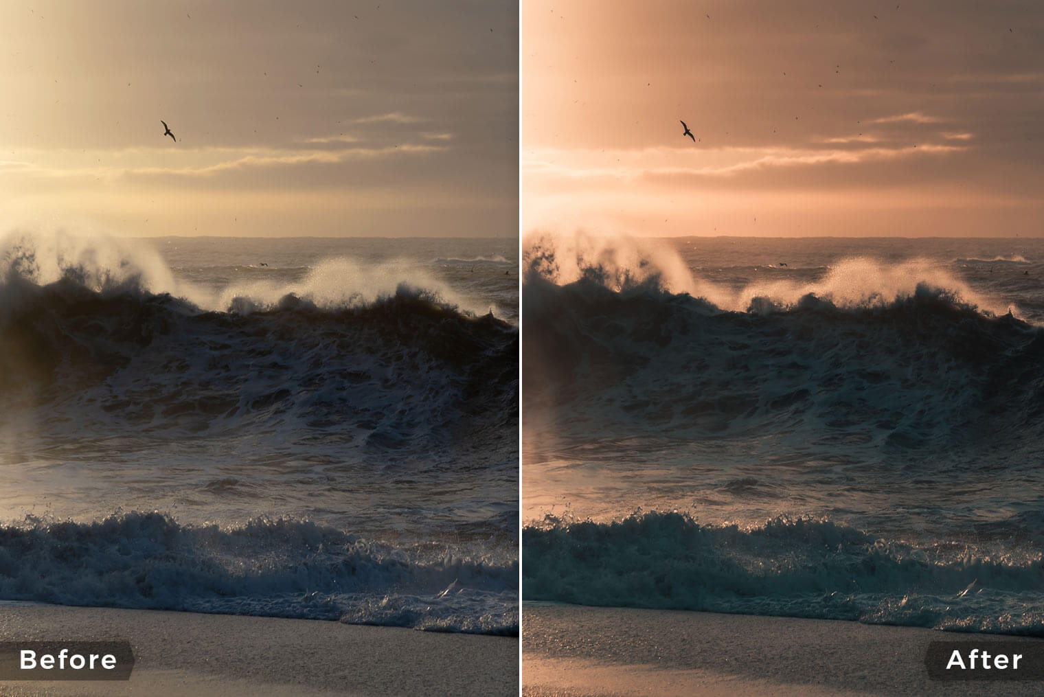 Capture One Styles for Sunset and Sunrise Landscapes - Before & After Example