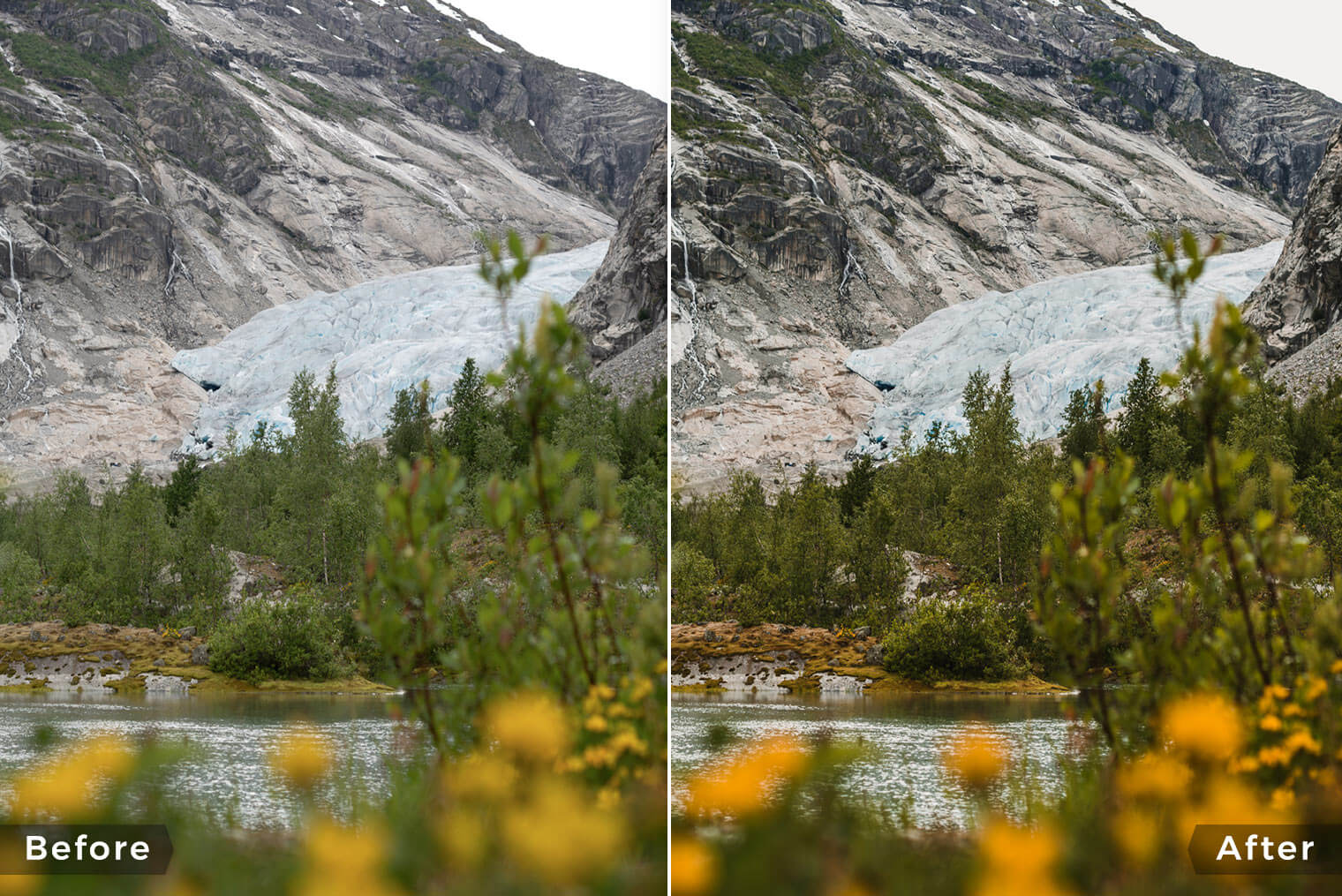 Capture One Styles for Summer Landscapes - Before & After Example