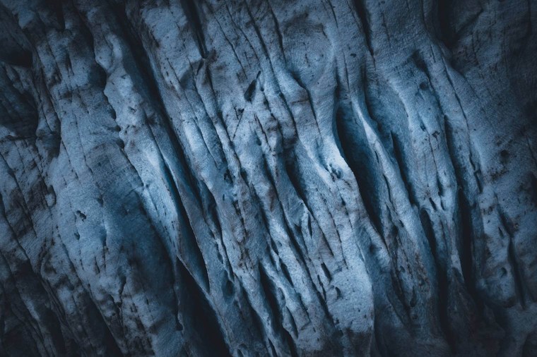 Glacier Ice in Dark and Moody Colors