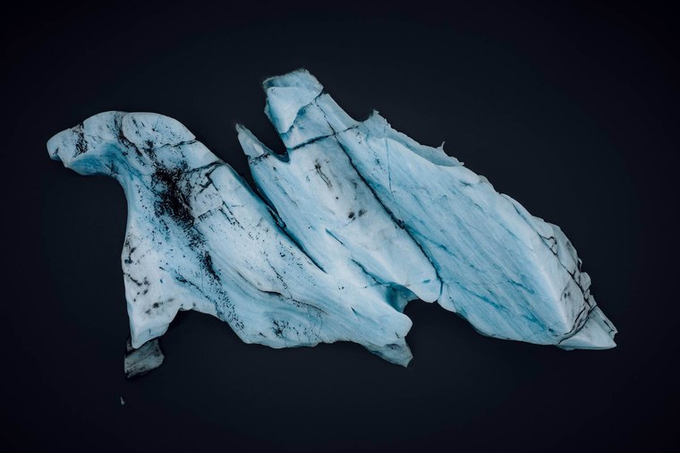 Abstract Iceberg from Drone Perspective