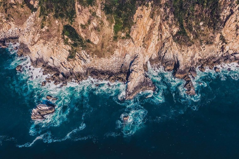 Drone Photo of Coastal Landscape