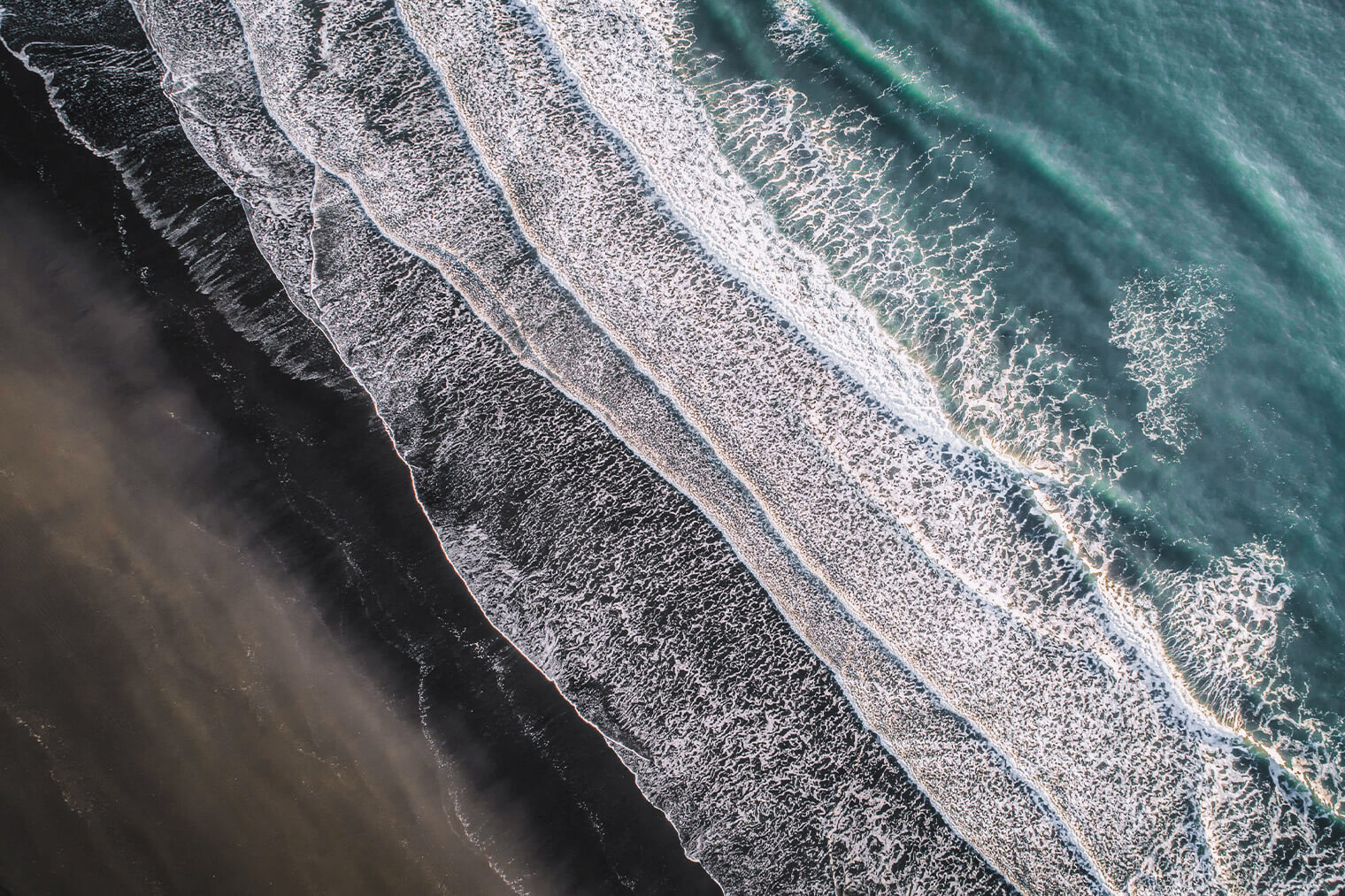 Aerial Photo of Black Sand Beach