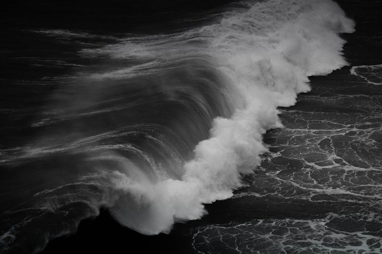 Ocean Waves in Black and White