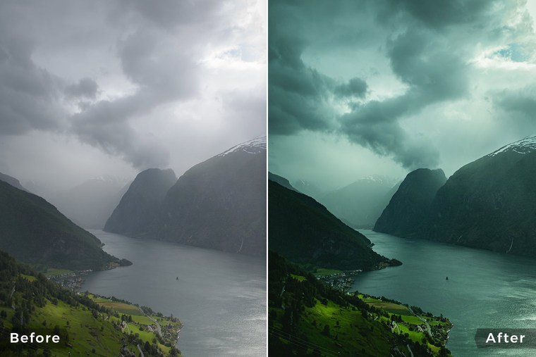 Cinematic Lightroom Presets - Before & After Example