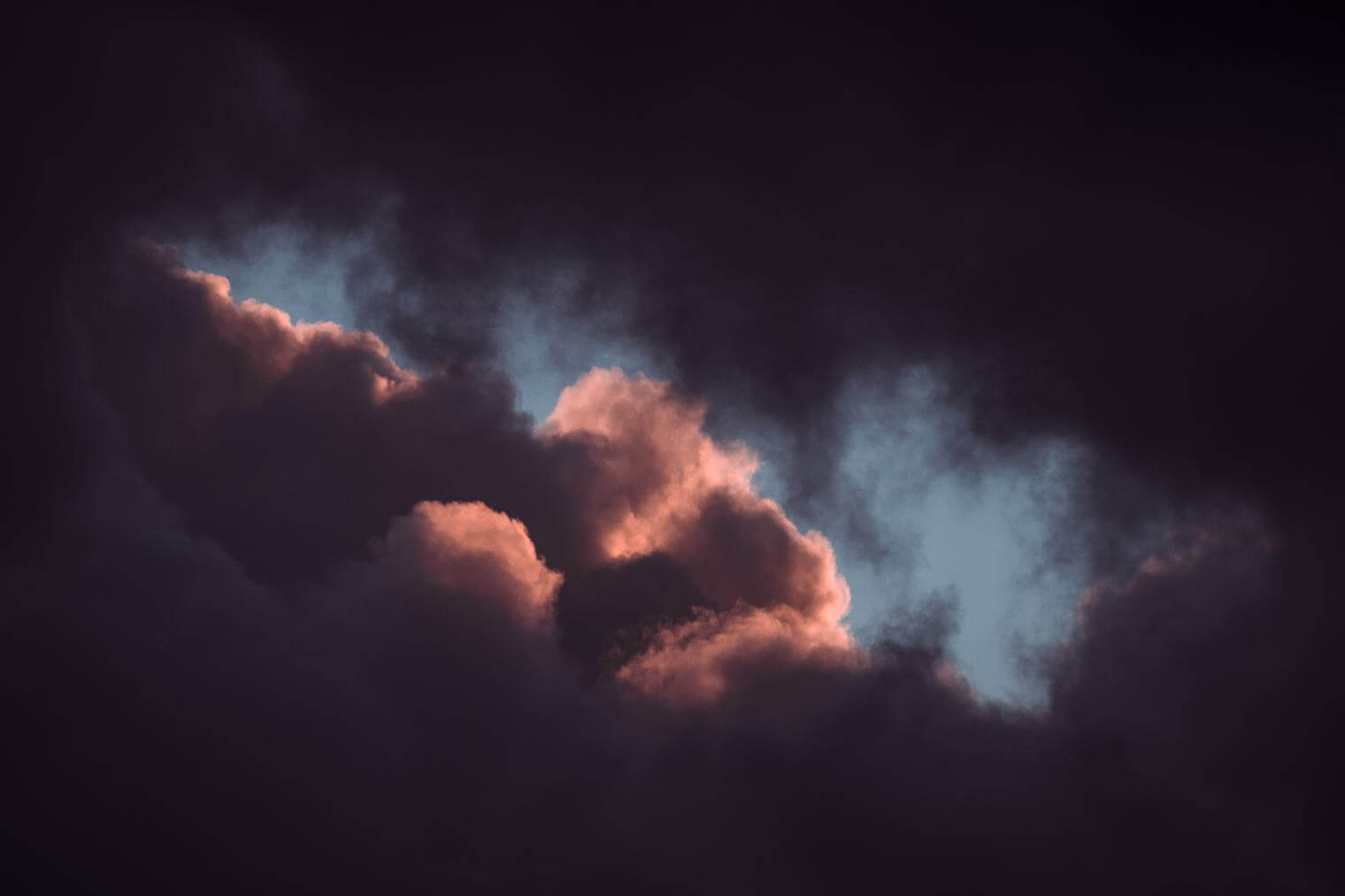 Dark orange clouds