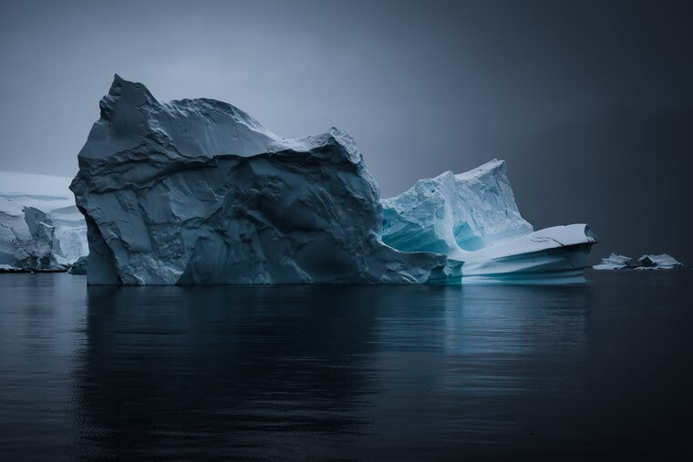 Abstract Aerial Landscape with Glacial River