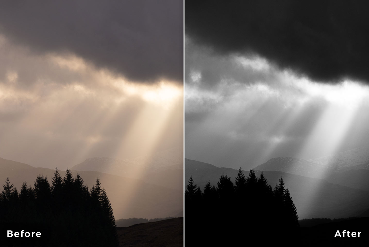 Landscape Essentials - Lightroom Presets - Before & After
