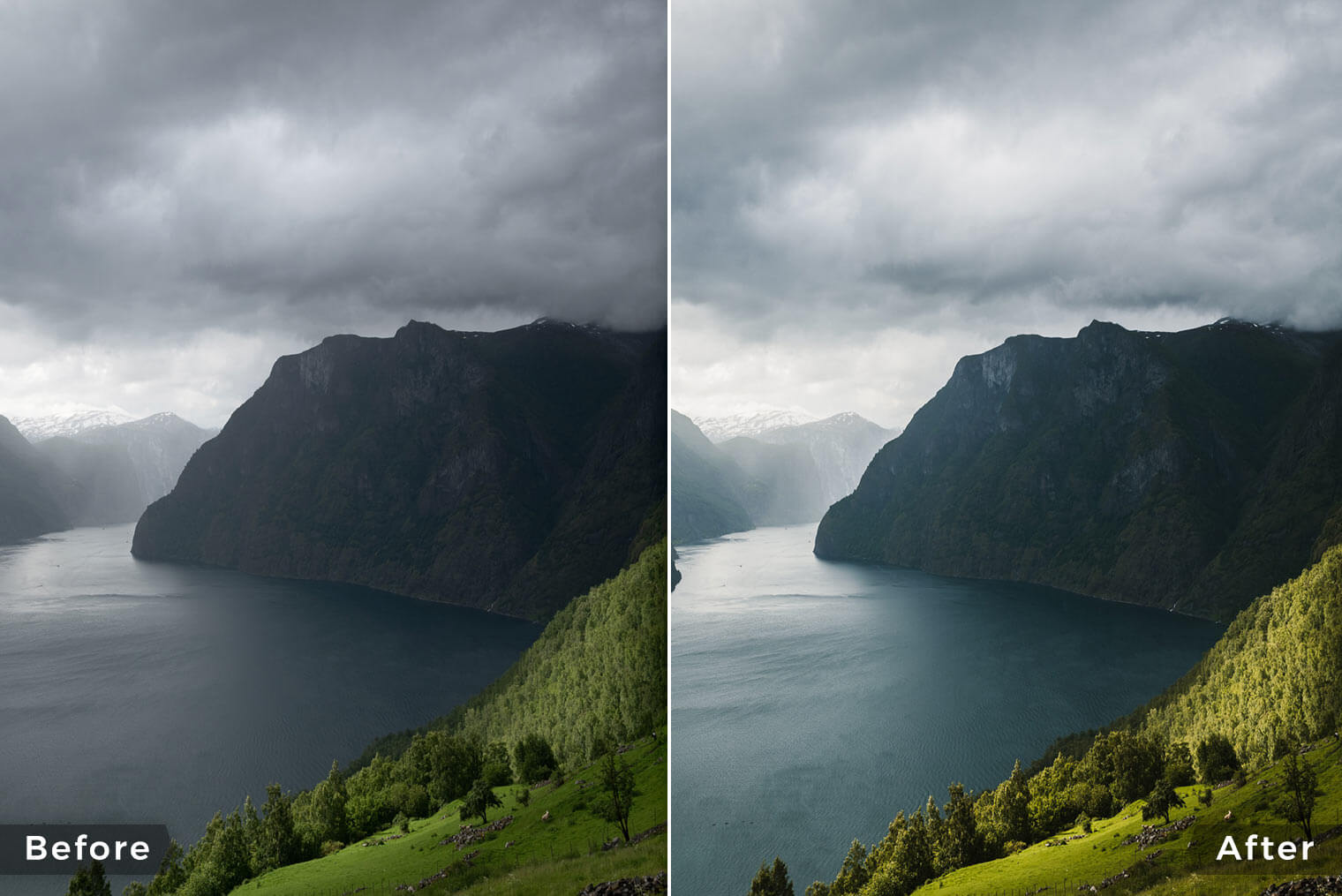 Landscape Essentials - Lightroom Presets - Before & After