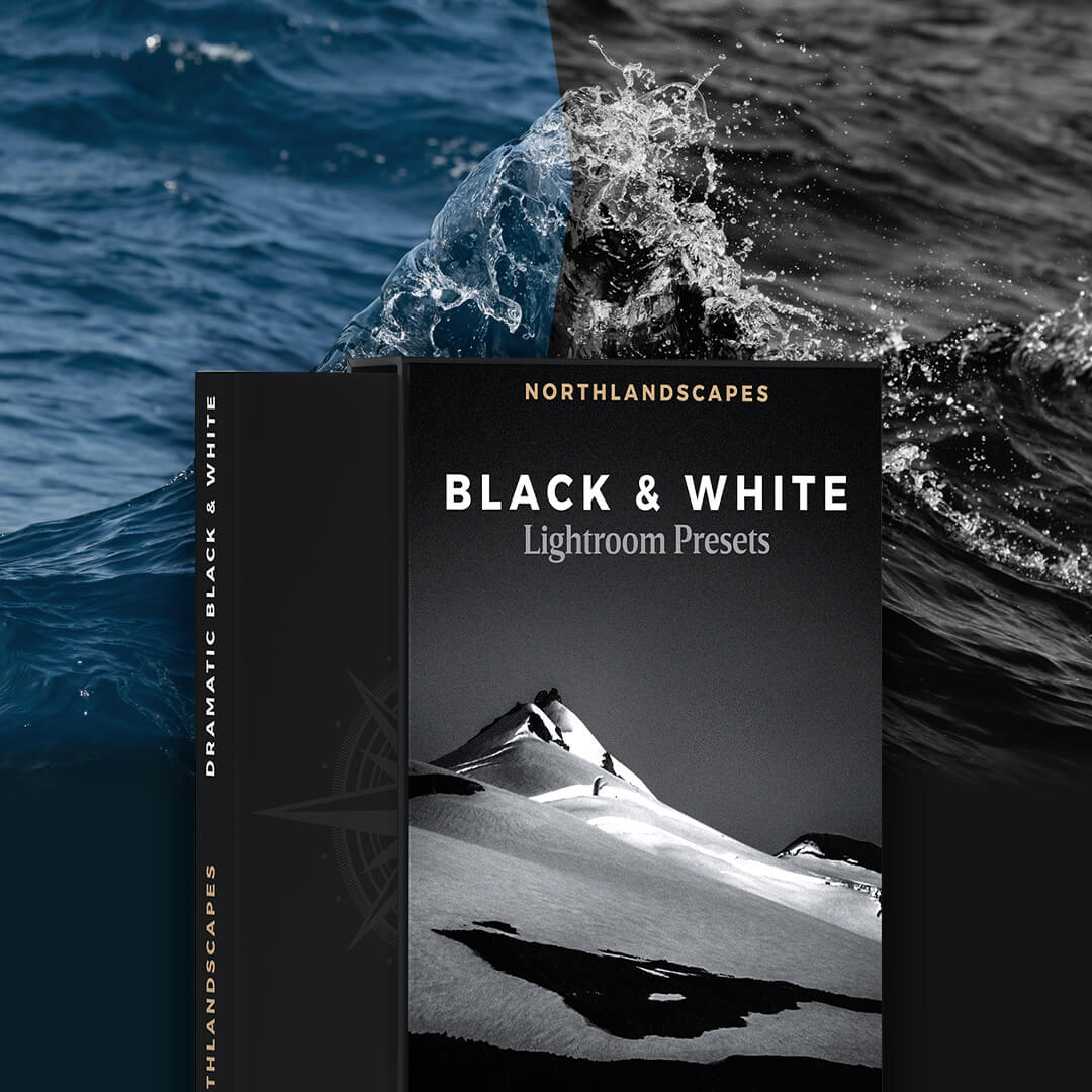 Black and white Lightroom presets for landscape photography