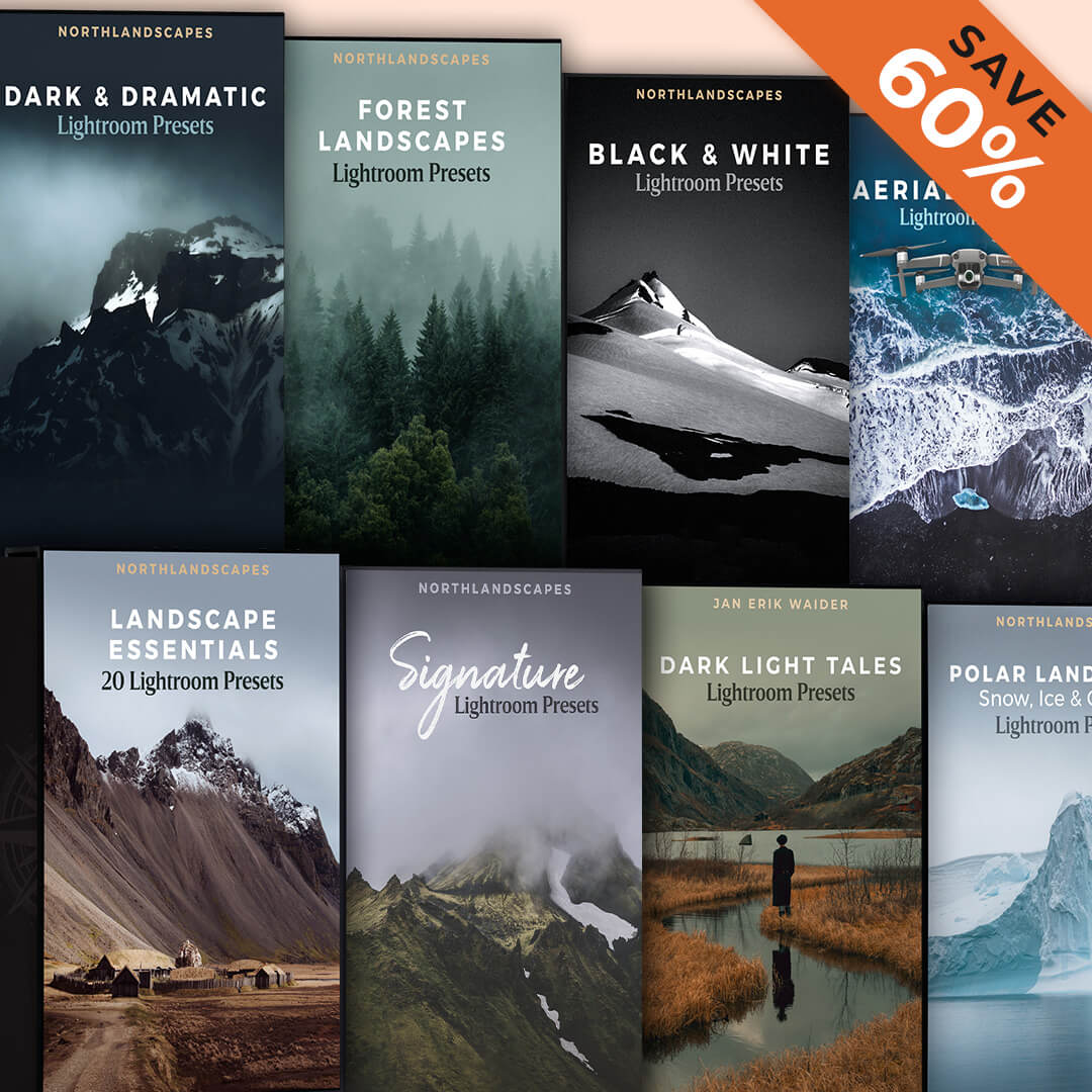 Master Collection: Bundle with ALL Lightroom landscape preset packs by Northlandscapes