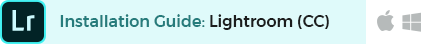 Installing Lightroom presets in Lightroom Classic