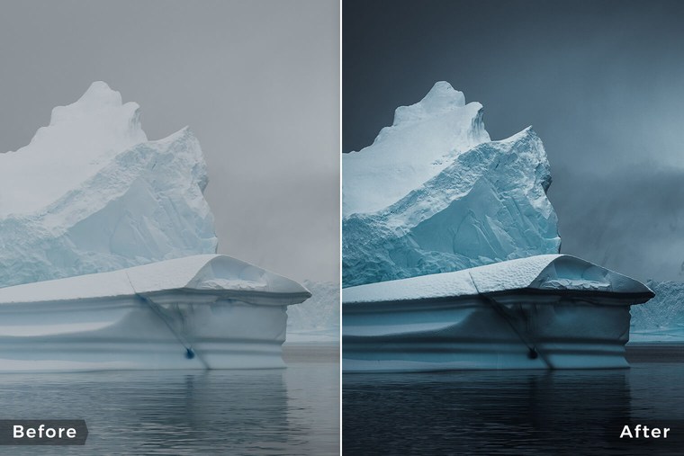 Lightroom Presets for Iceberg and Glacier Landscapes