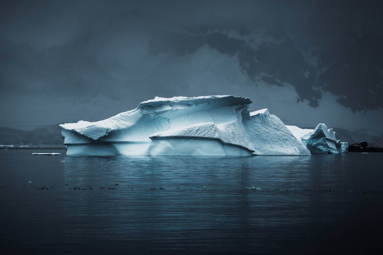 Iceberg in Dark and Dramatic Colors