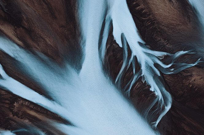 Abstract glacier river landscape edited with Dark & Dramatic Lightroom presets