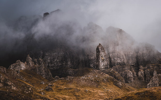 Old Man of Storr on the Isle of Skye edited with Essential Landscape Lightroom Presets