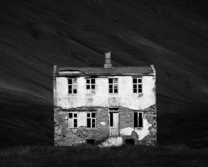 Abandoned house in Iceland - edited with Black and White Lightroom Presets