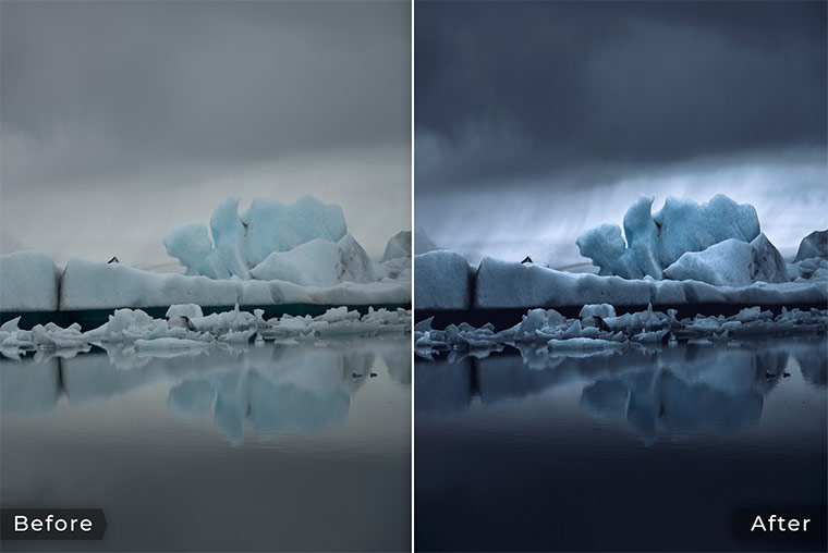 Before & After - Landscape Lightroom Presets by Northlandscapes