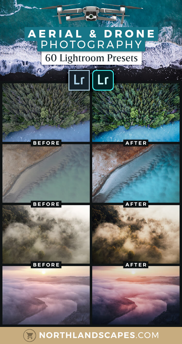 Lightroom Presets for Aerial & Drone Photography (DJI Mavic 2 Zoom/Pro, Mavic Pro, Mavic Air or Phantom 4)