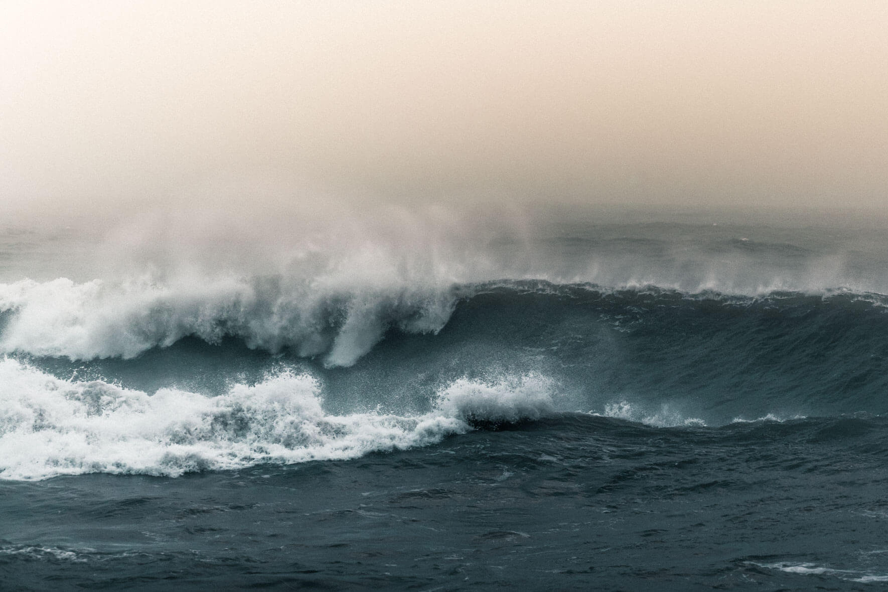 Abstract waves at Reynisfjara beach in Iceland