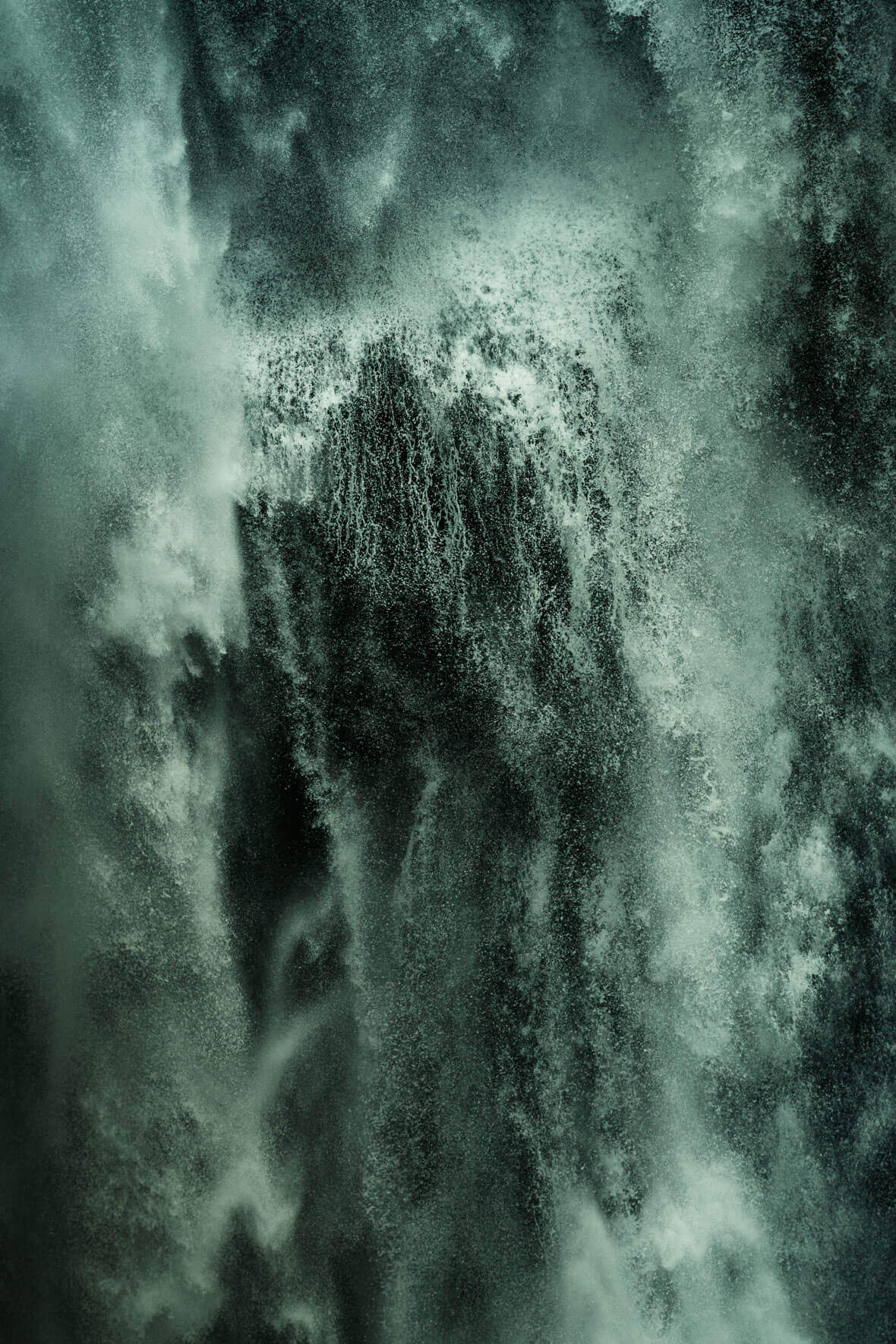 Abstract and dramatic waterfall in Norway