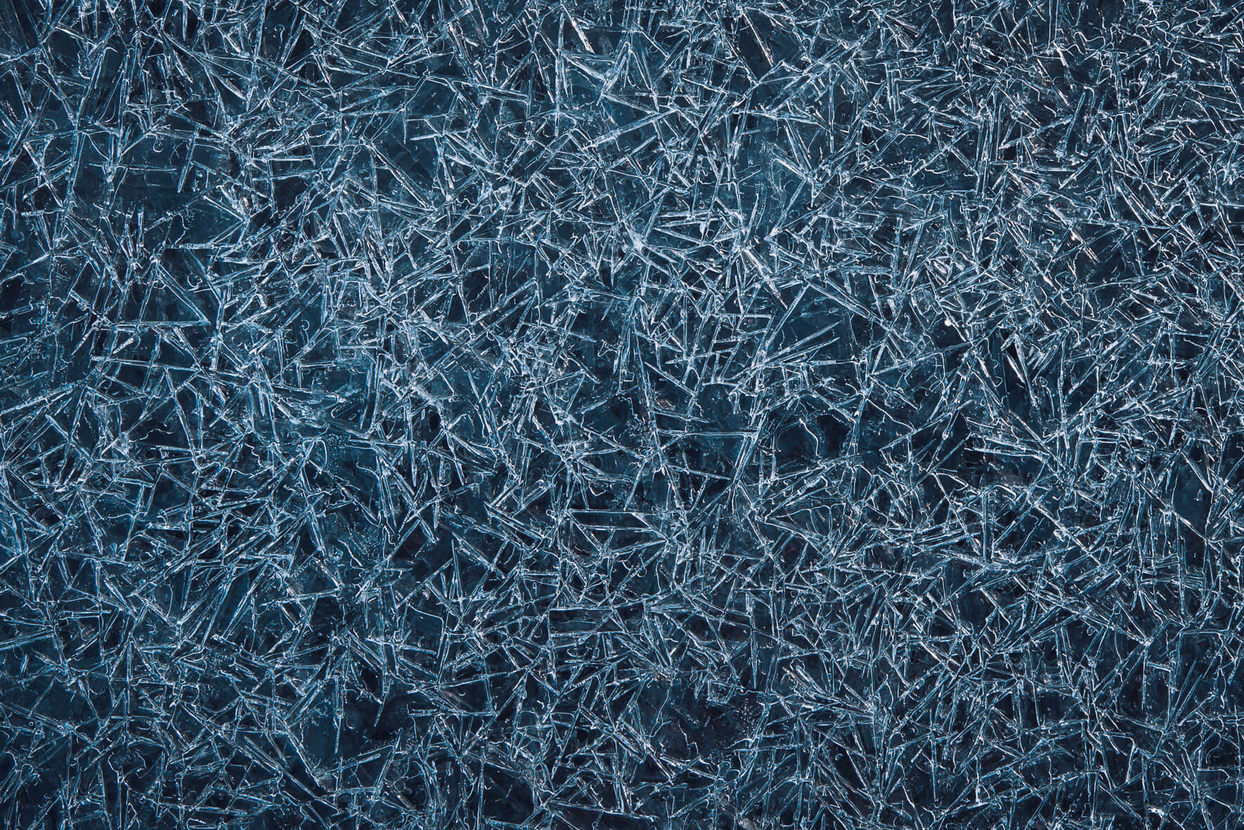 Ice patterns of a frozen lake