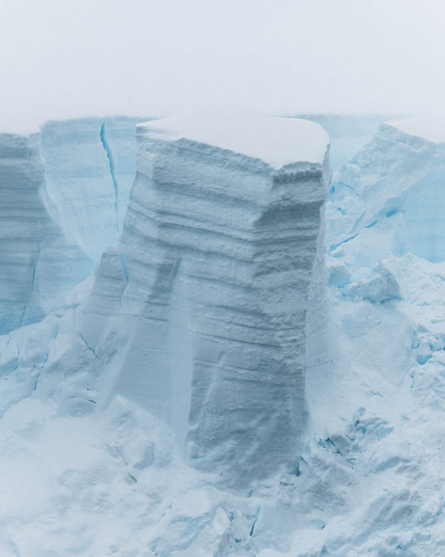 Glacier ice towers