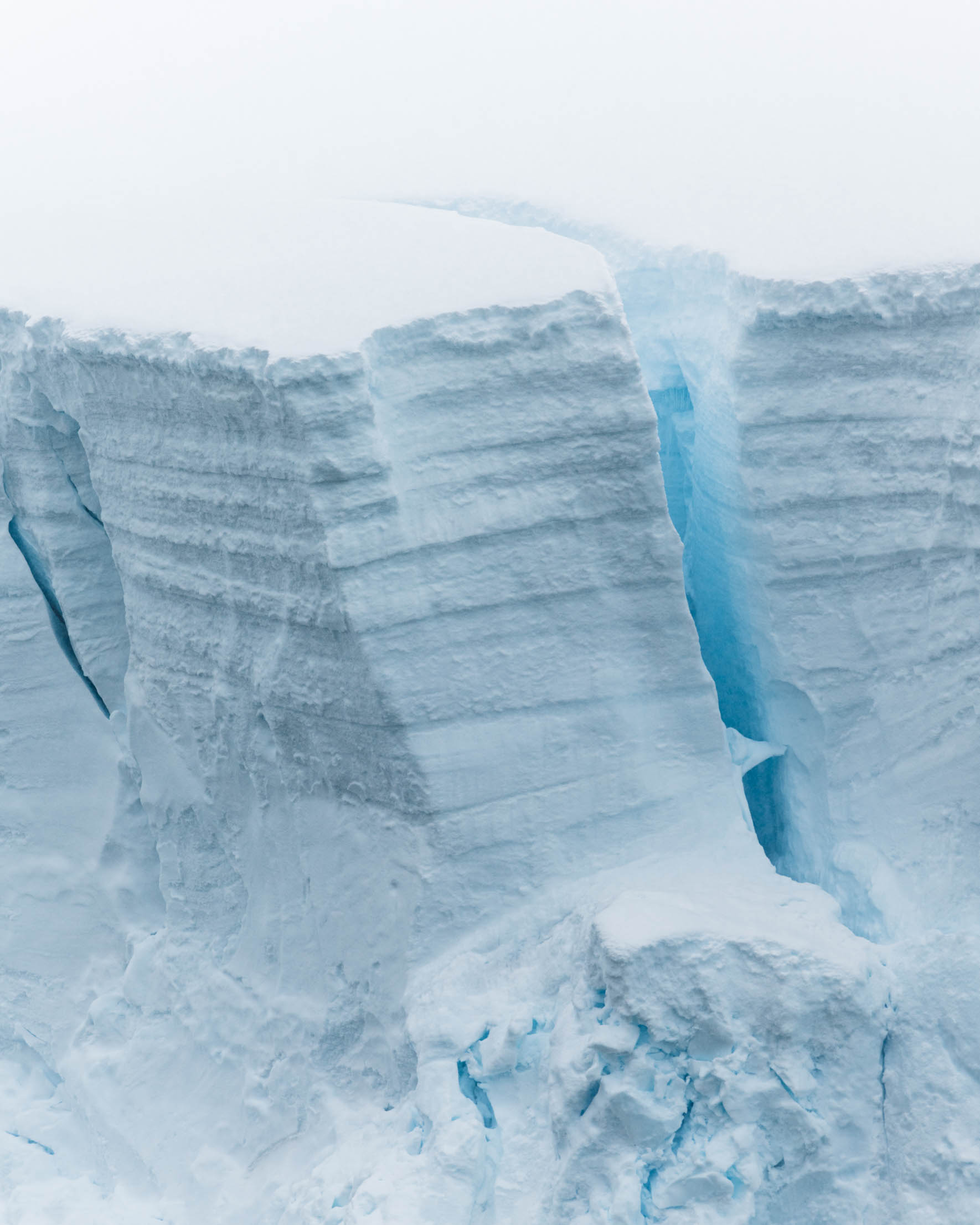 Glacier ice towers of Antarctica