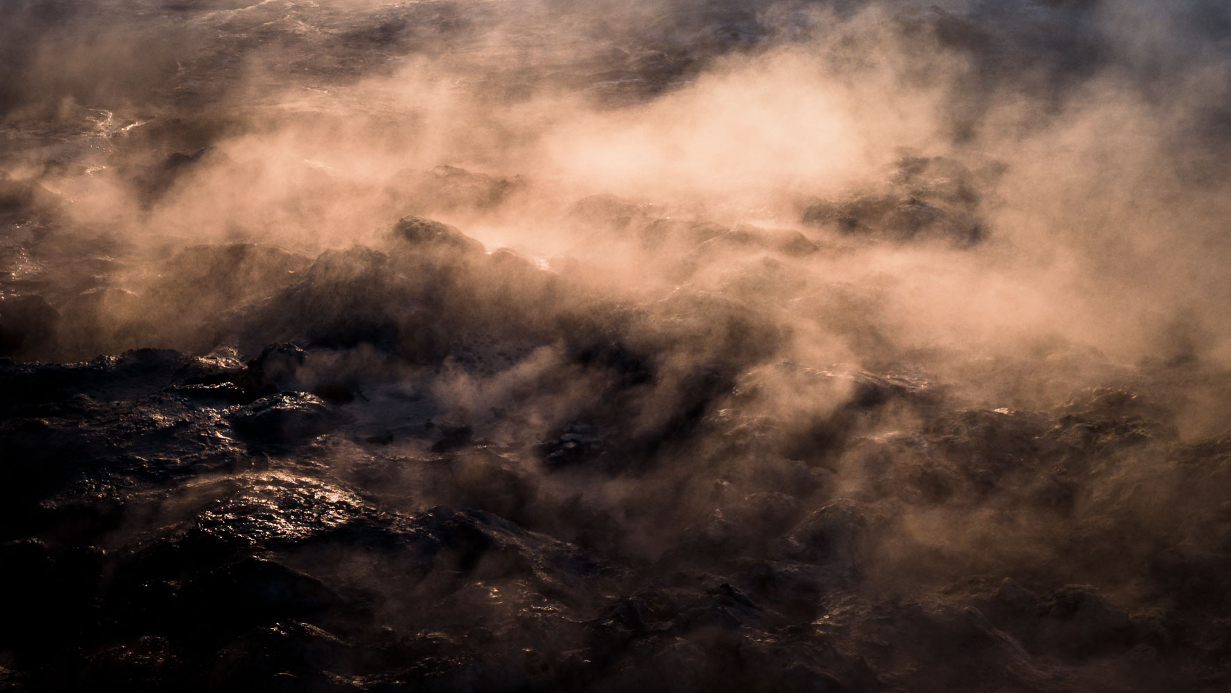 Steam From Krafla Lava Bed In Iceland