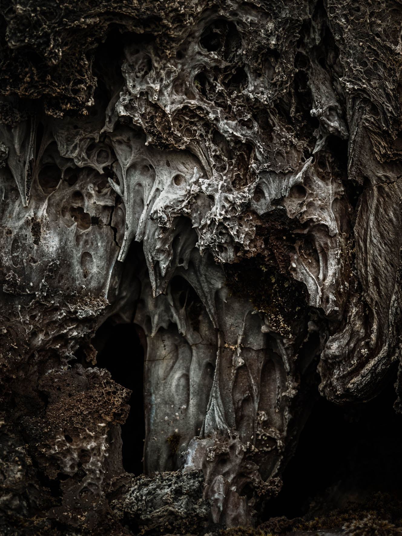 Abstract Photography of Lava Rocks in Iceland