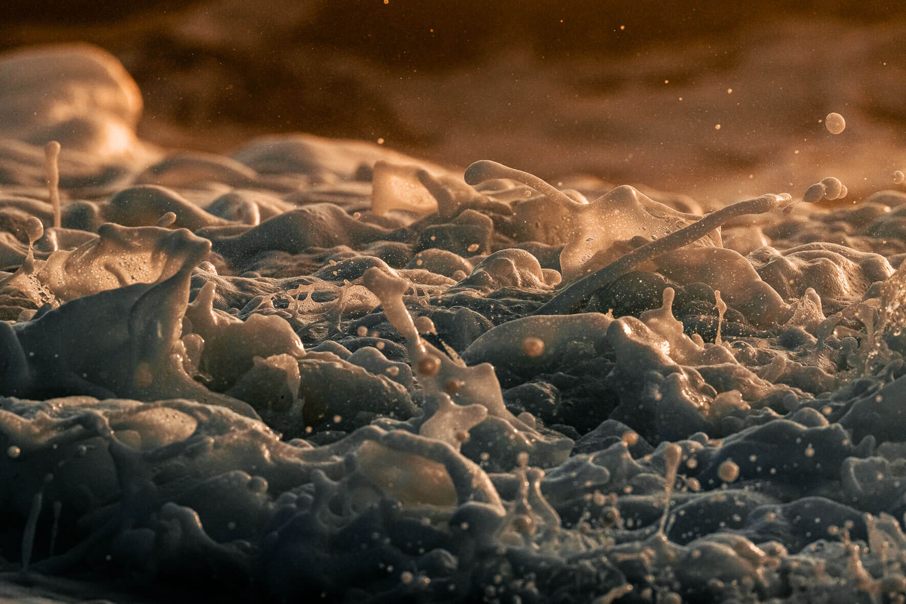 Abstract Close-ups of Splashing Waves