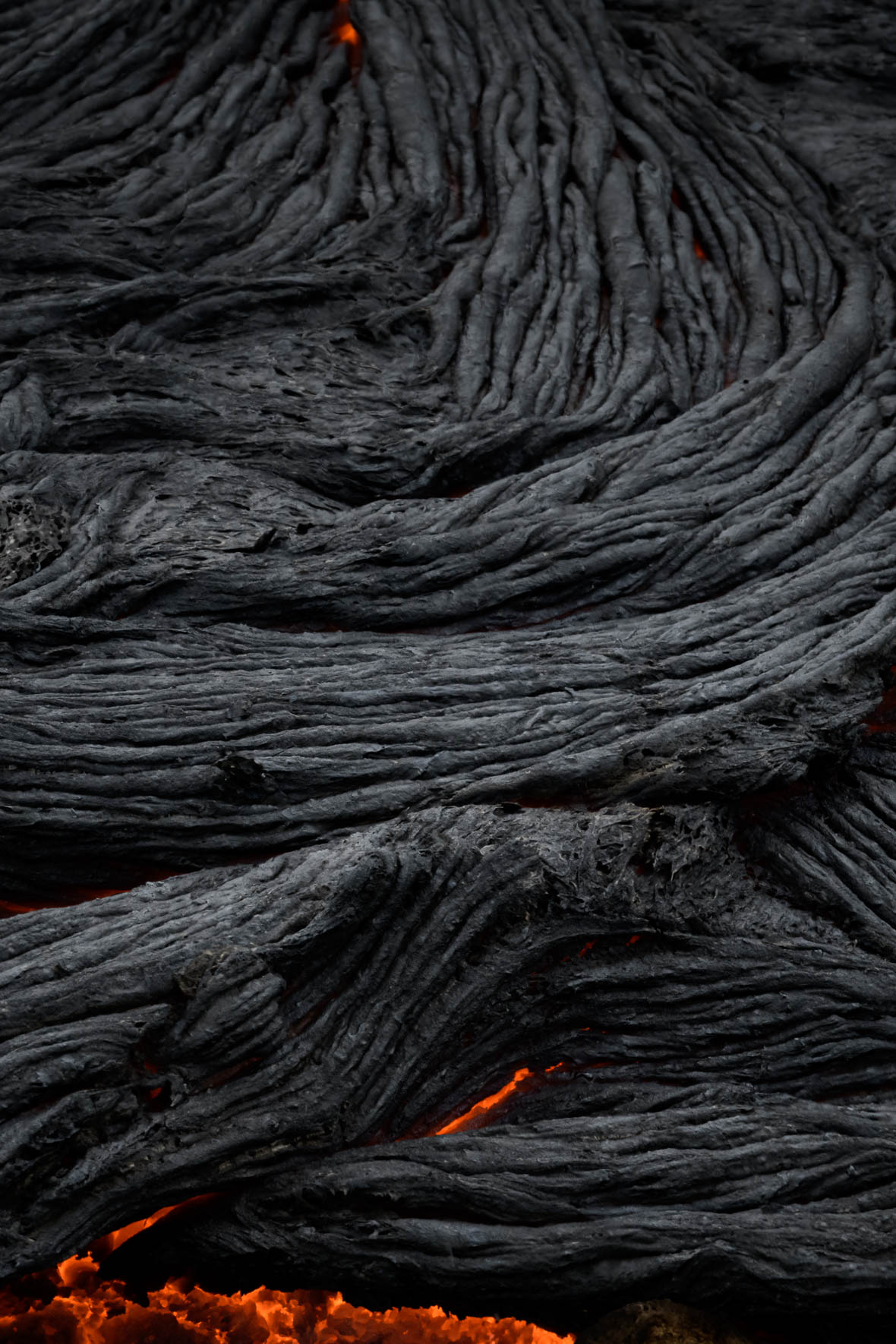 Lava in Nátthagi valley at the Fagradalsfjall volcano in Iceland