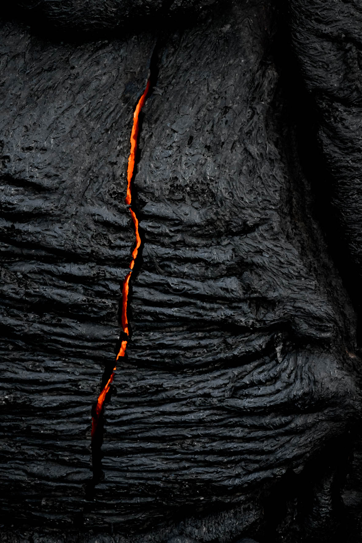 Lava in Nátthagi valley at the Fagradalsfjall volcano in Iceland