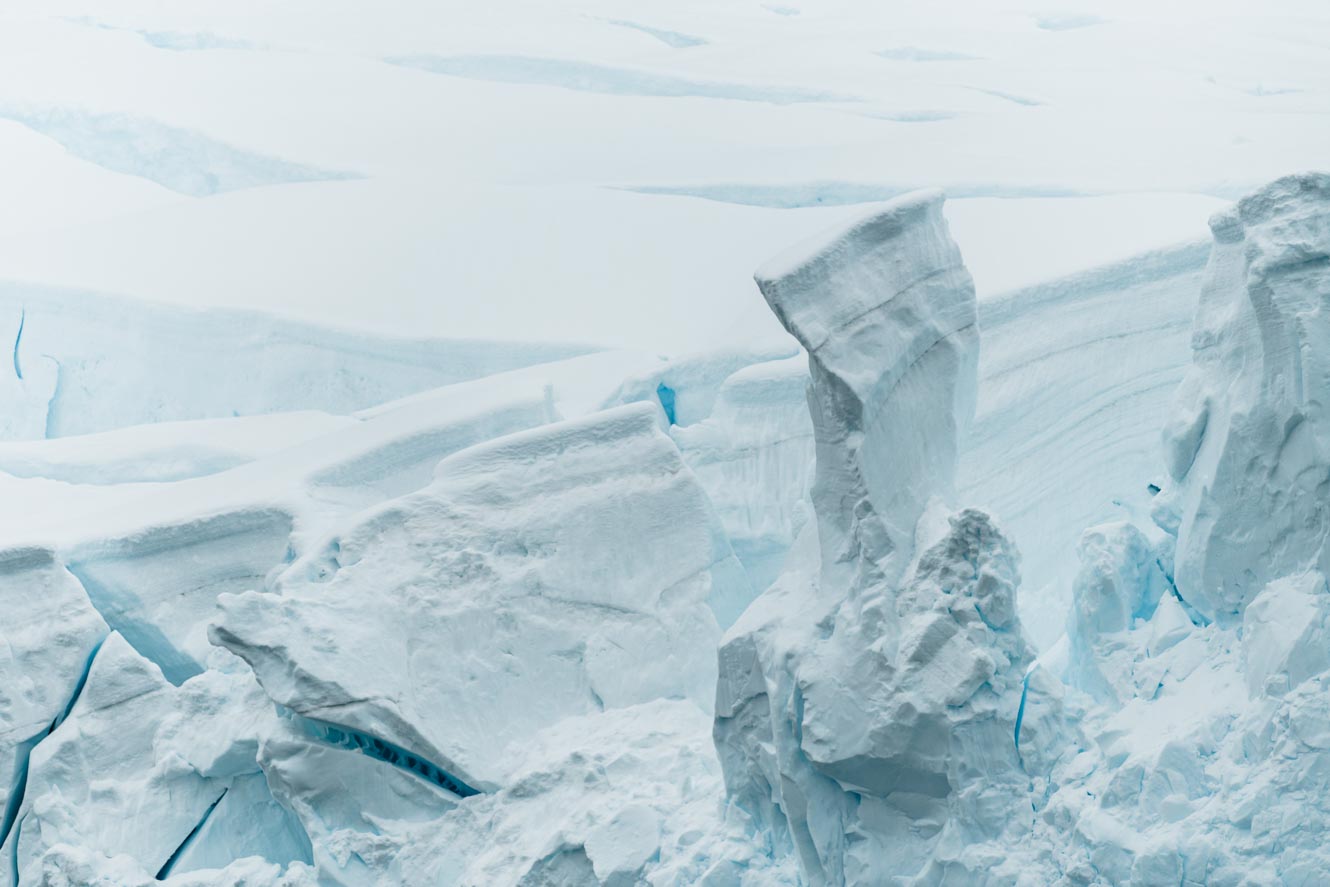 Glacier ice formations of Antarctica