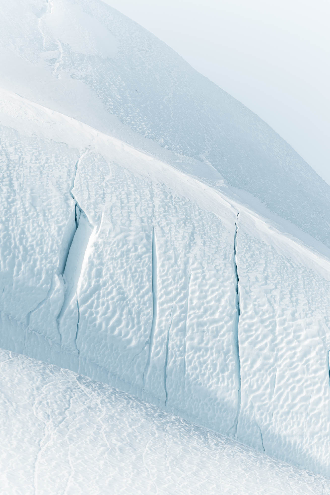 Minimal and bright scene with iceberg in Greenland