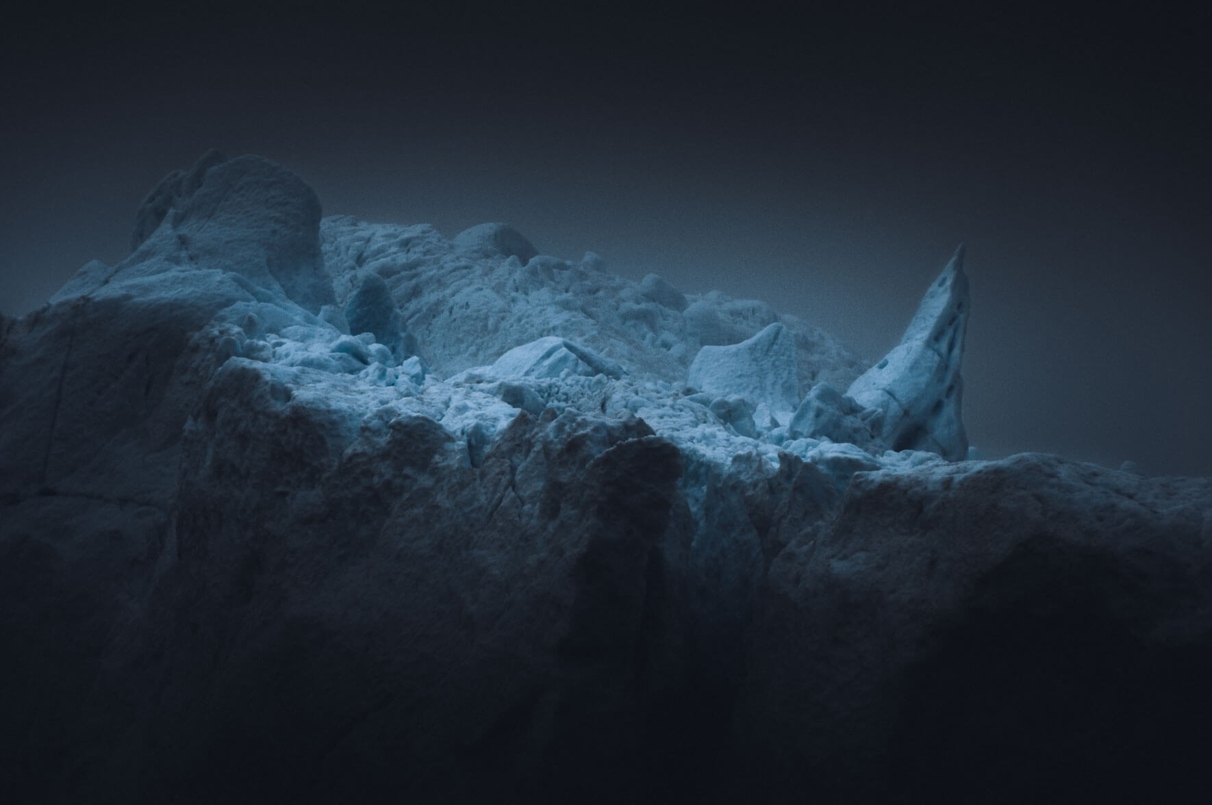Abstract ice formations in the Disko Bay of Greenland