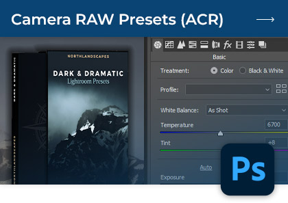 Camera RAW Presets (ACR) for Landscape and Travel Photography