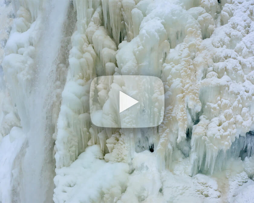 Video series of waterfalls in Norway in winter and spring